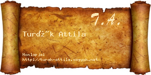 Turák Attila névjegykártya