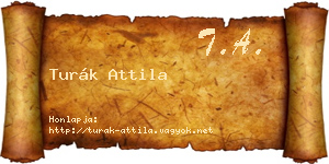 Turák Attila névjegykártya